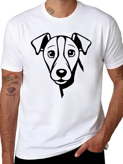 Dog Graphic Print Crew Neck T-Shirt