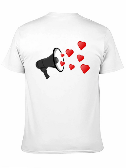 Love Message T-Shirt - Heart Megaphone Design