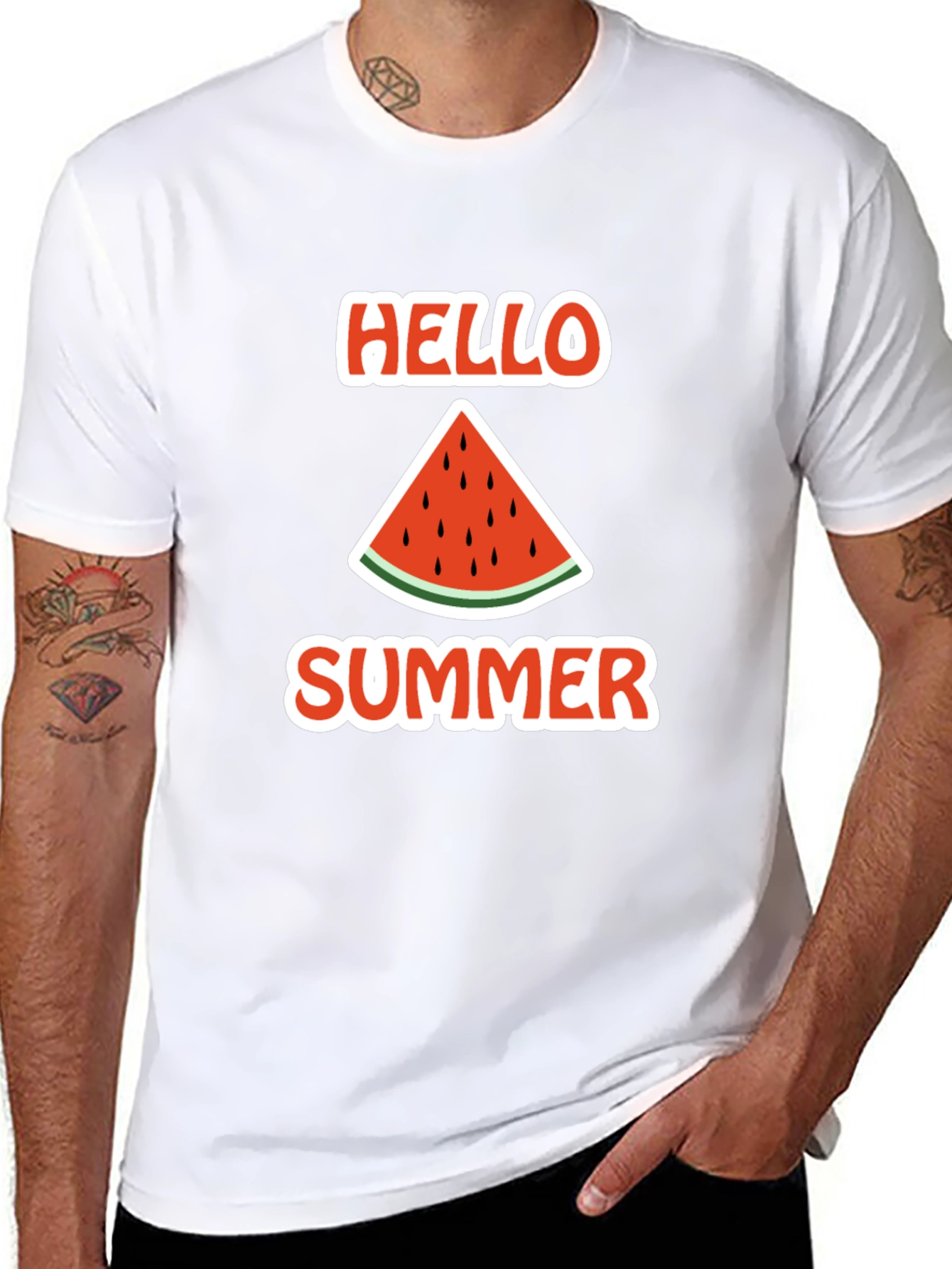 Hello Summer Watermelon Graphic Tee