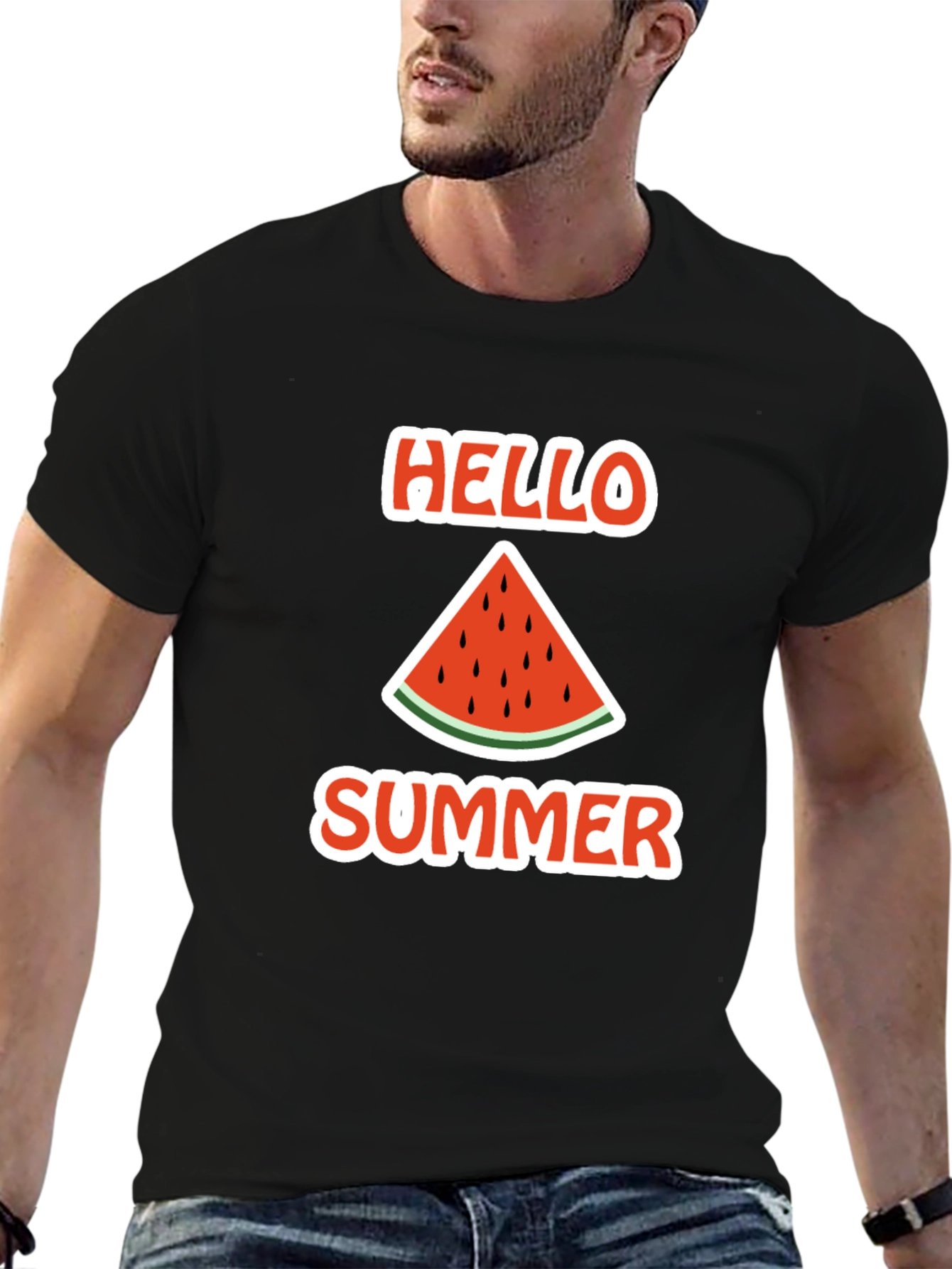 Hello Summer Watermelon Graphic Tee