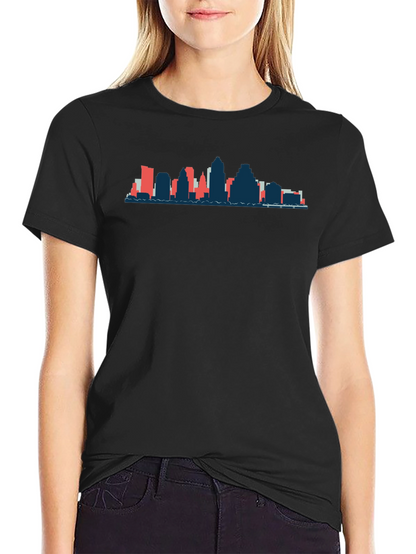 Skyline Graphic Tee - Black Cotton Blend