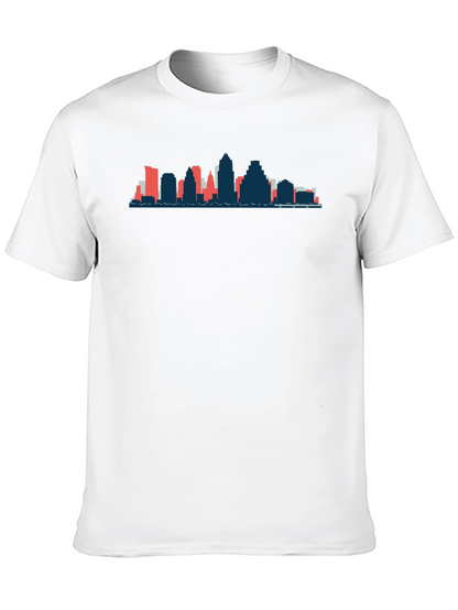 Skyline Graphic Tee - Black Cotton Blend