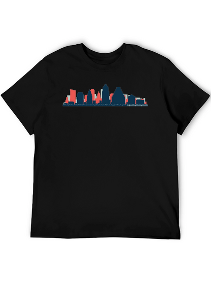 Skyline Graphic Tee - Black Cotton Blend