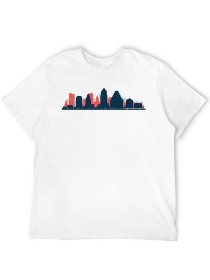 Skyline Graphic Tee - Black Cotton Blend