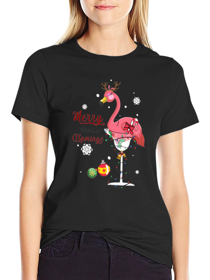 Merry Christmas Flamingo T-Shirt