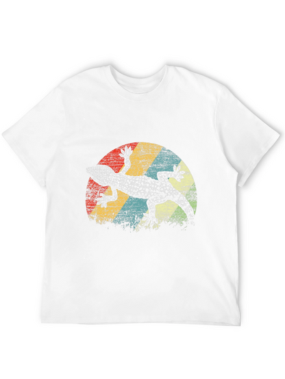 Retro Gecko Graphic Tee - Mens Black T-Shirt