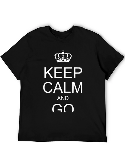 Keep Calm and Go Graphic Tee - Black