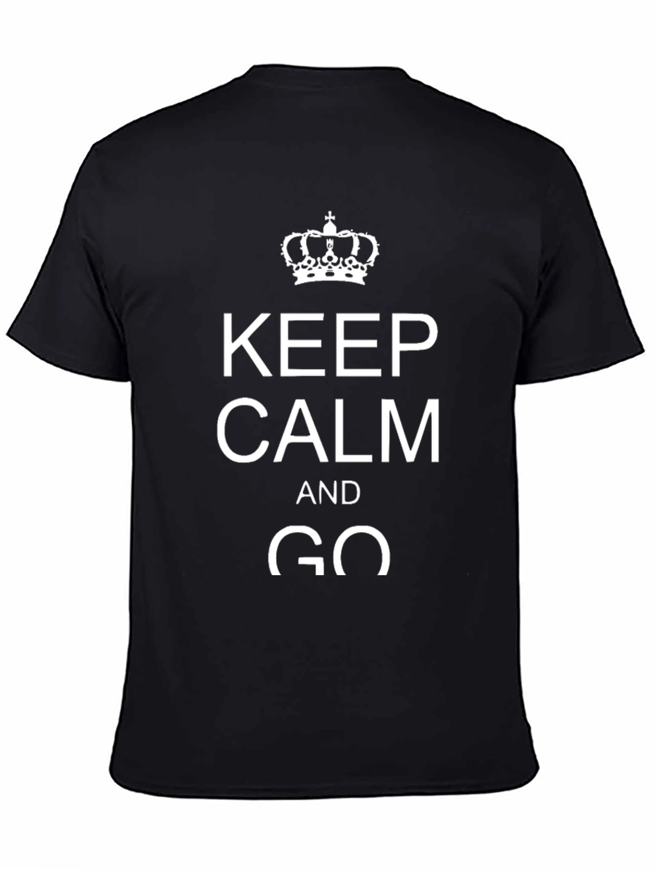 Keep Calm and Go Graphic Tee - Black