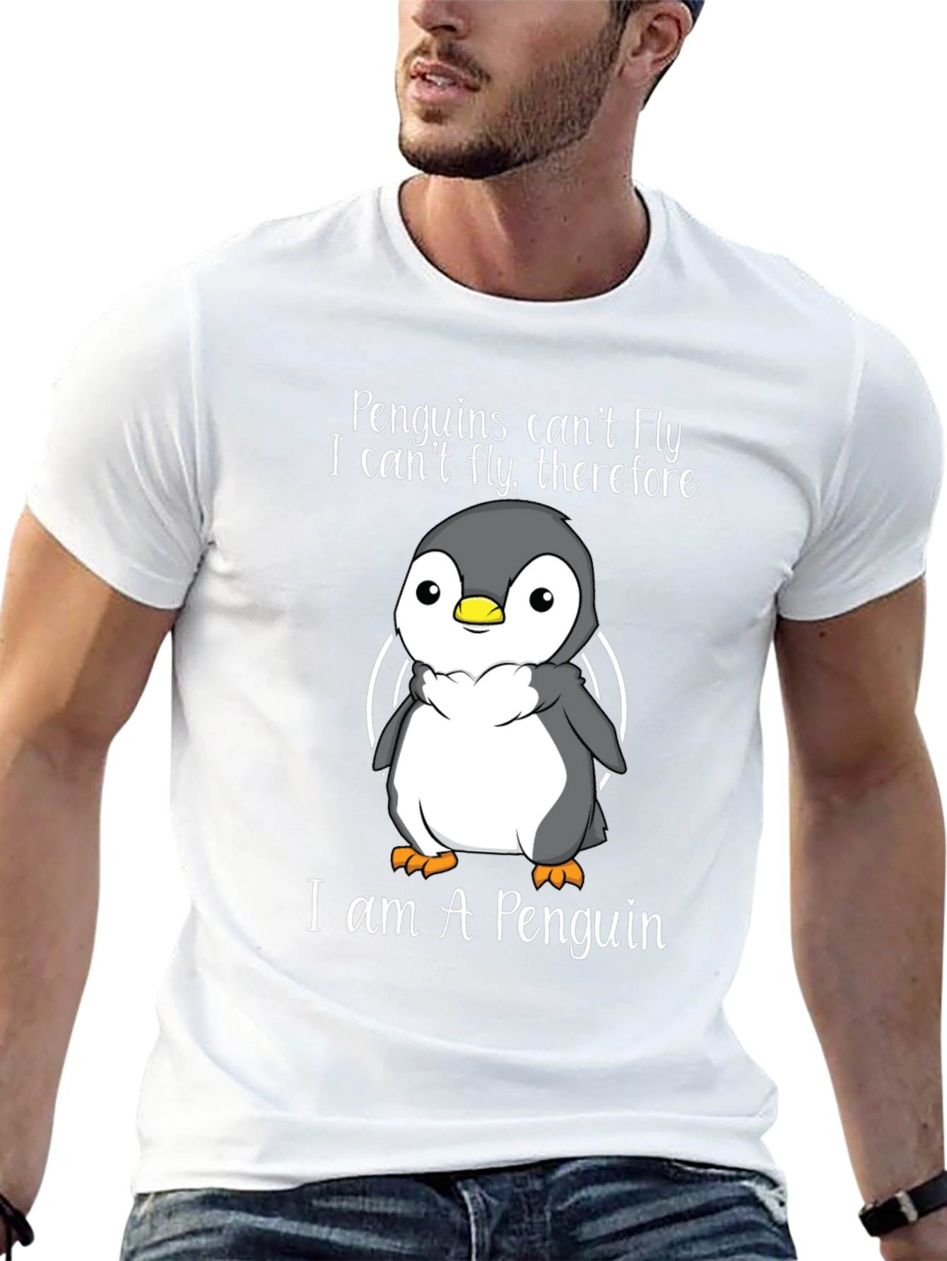 Penguin T-Shirt - Penguins Cant Fly Graphic Tee