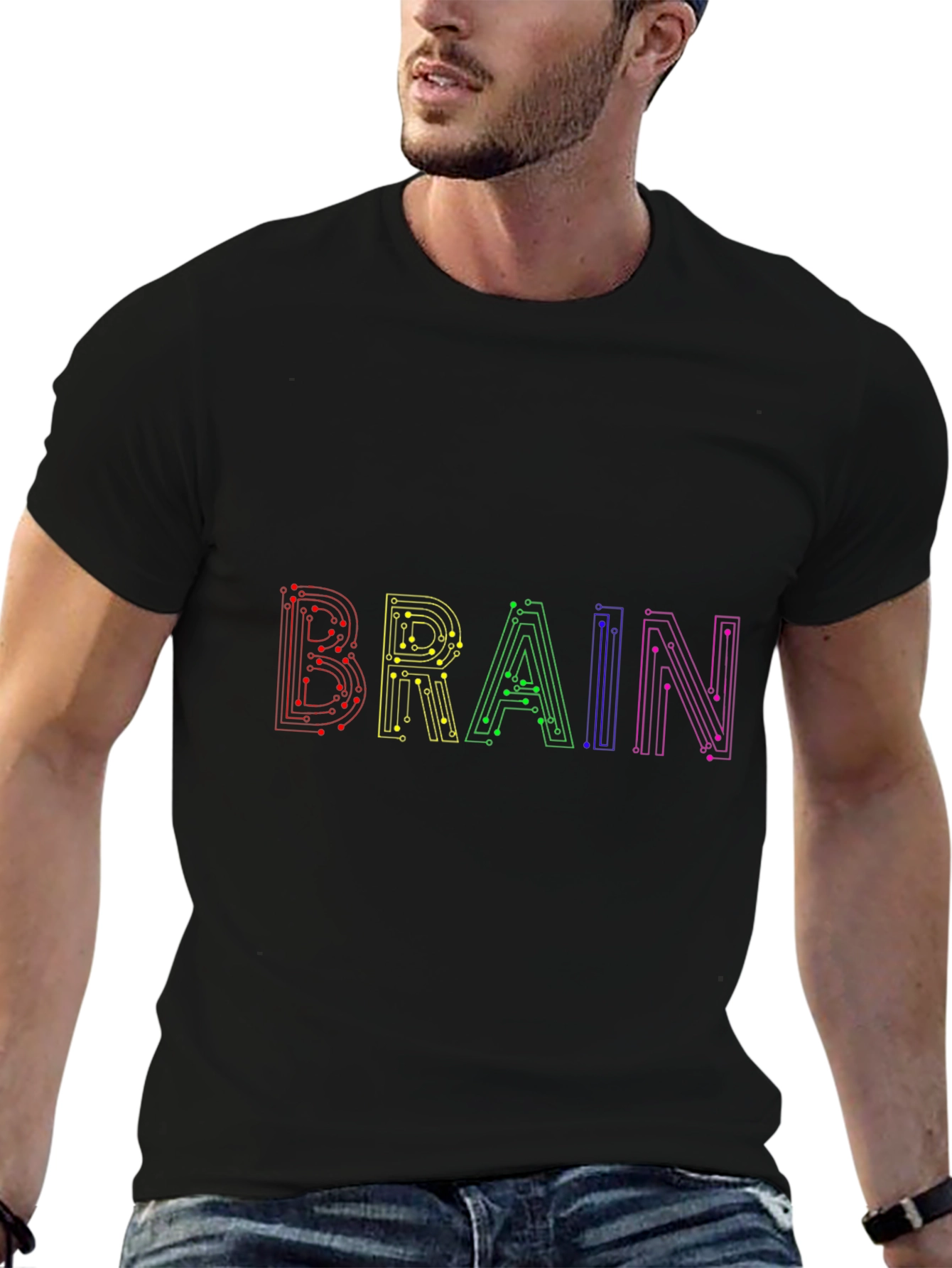 Circuit Brain T-Shirt - Black