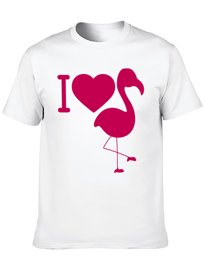 I Heart Flamingo Black T-Shirt