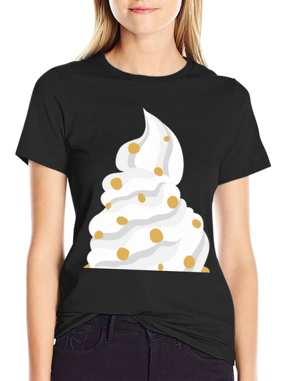 Whipped Cream Dessert Black T-Shirt