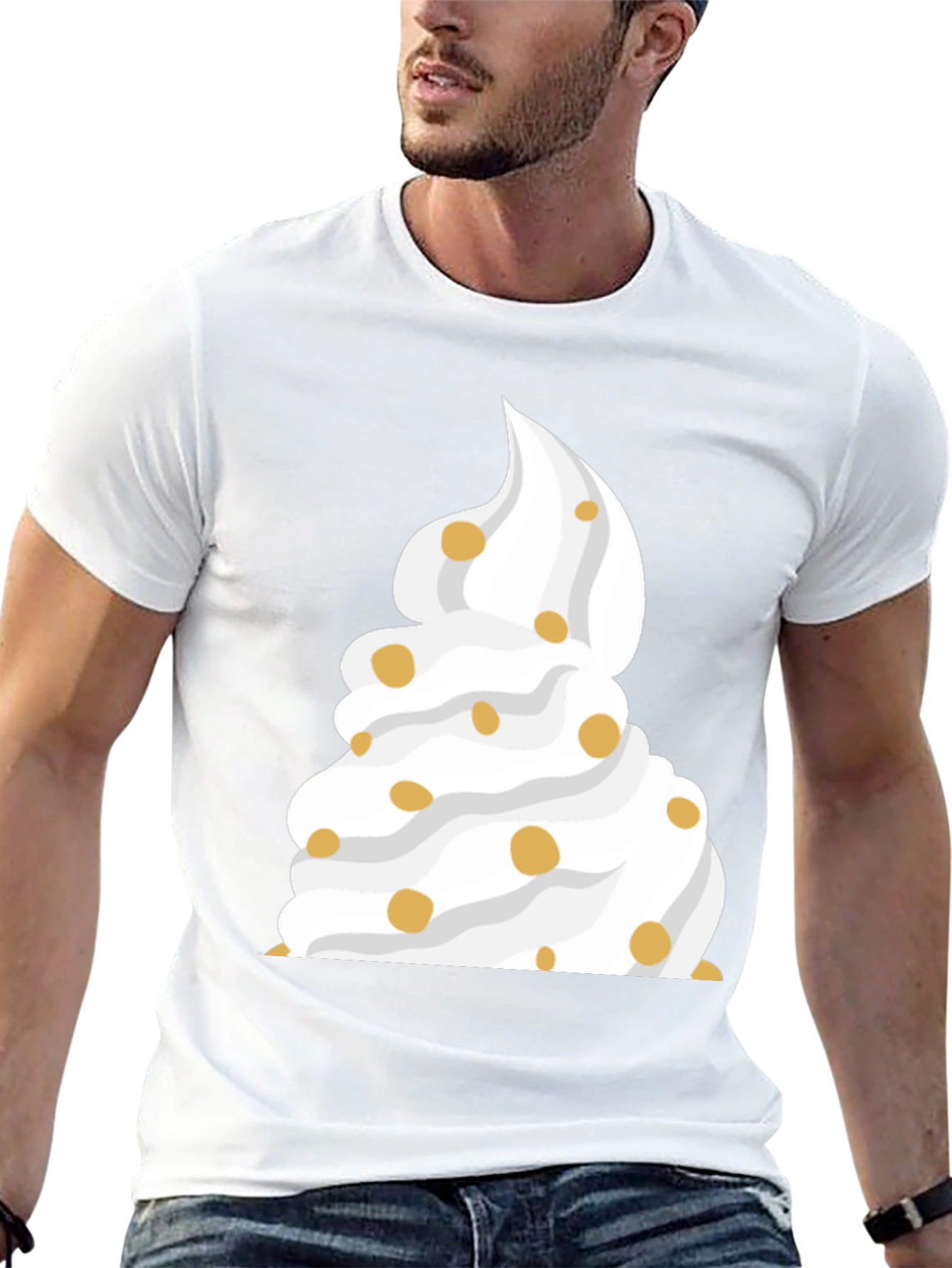 Whipped Cream Dessert Black T-Shirt