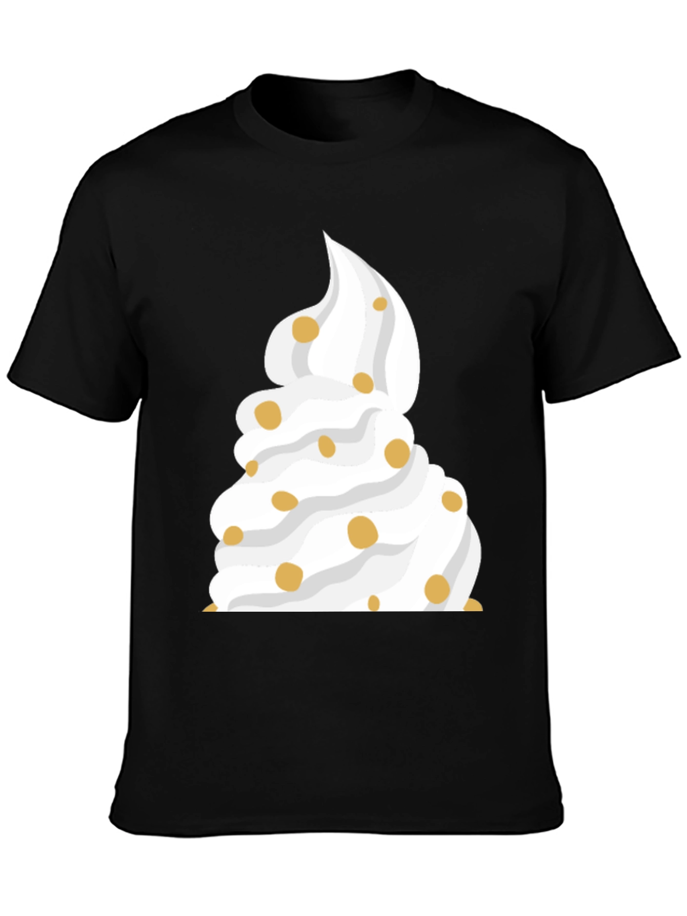 Whipped Cream Dessert Black T-Shirt