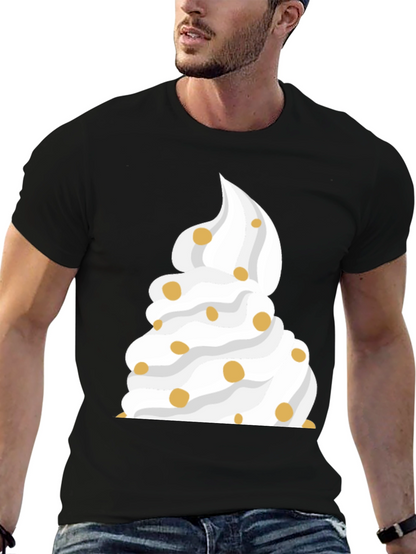Whipped Cream Dessert Black T-Shirt