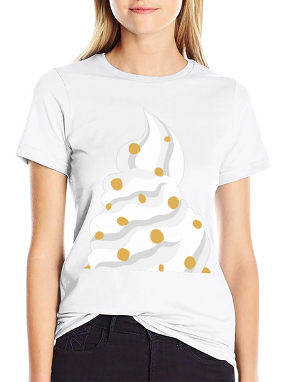 Whipped Cream Dessert Black T-Shirt