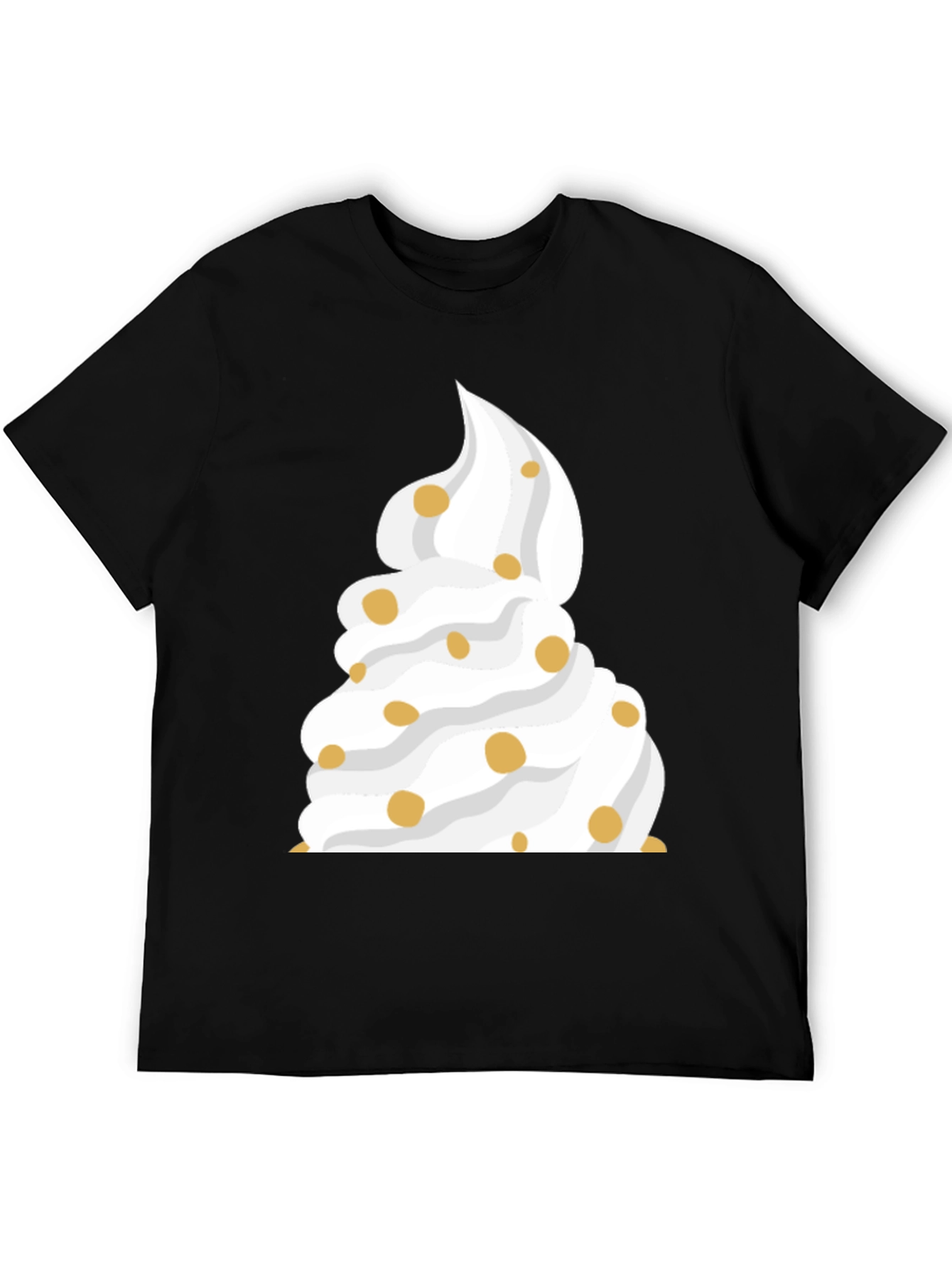 Whipped Cream Dessert Black T-Shirt