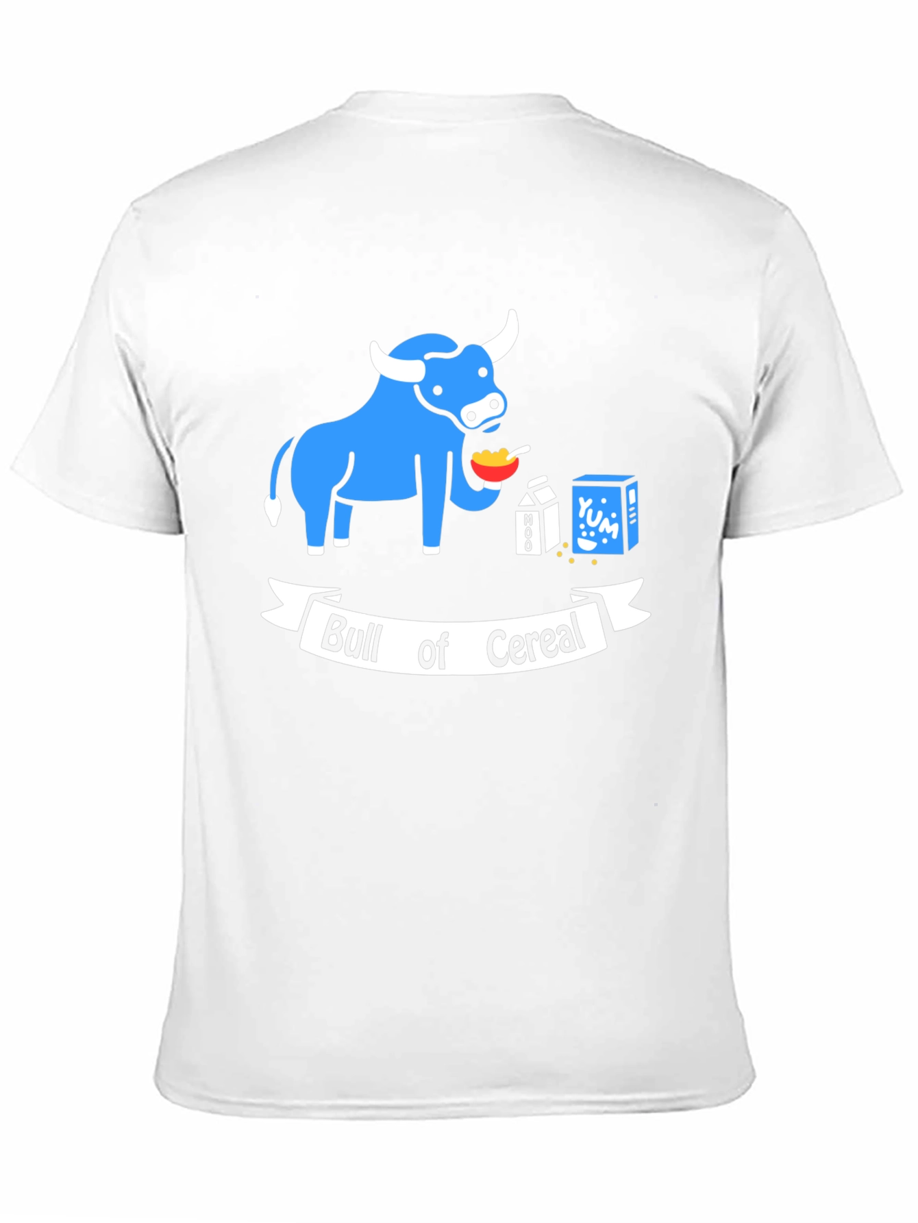 Bull of Cereal T-Shirt: Funny Cartoon Graphic Tee