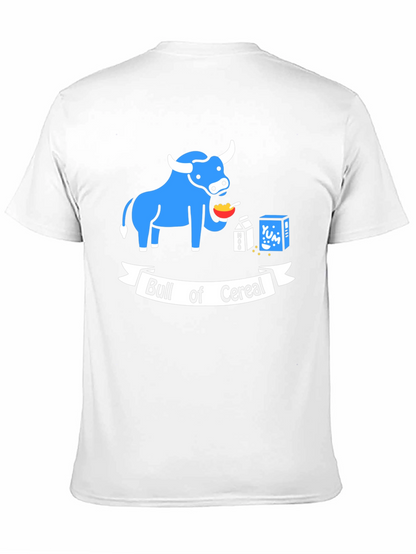 Bull of Cereal T-Shirt: Funny Cartoon Graphic Tee