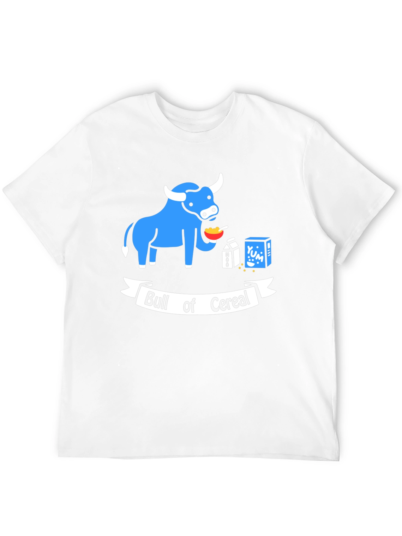 Bull of Cereal T-Shirt: Funny Cartoon Graphic Tee