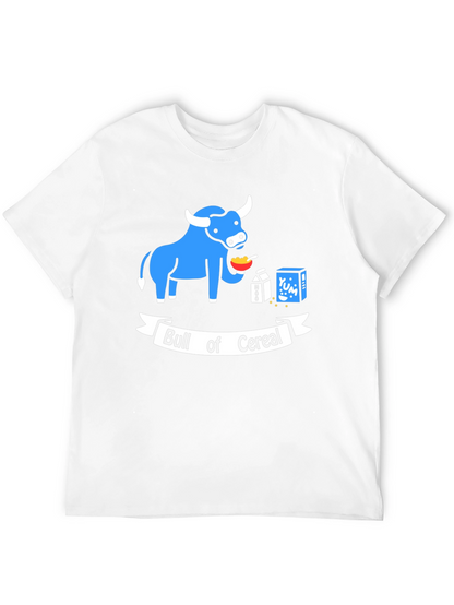 Bull of Cereal T-Shirt: Funny Cartoon Graphic Tee