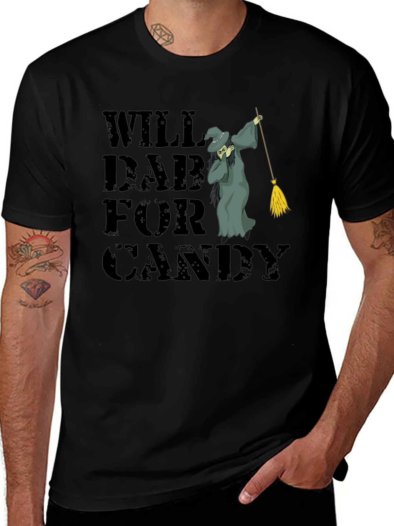 Will Dab For Candy T-Shirt Halloween Witch Tee