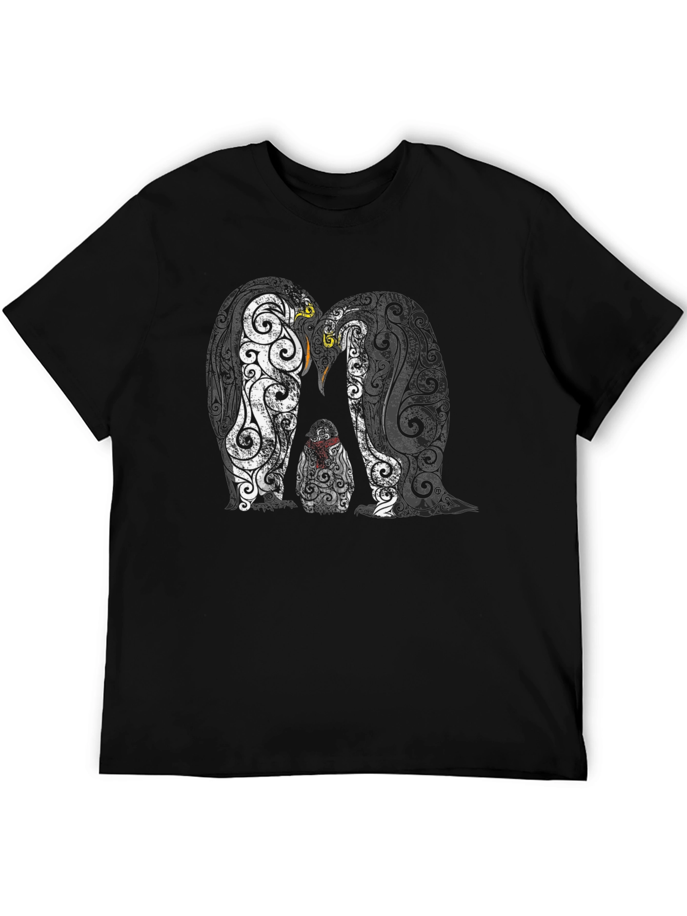 Penguin Family Graphic Tee - Black