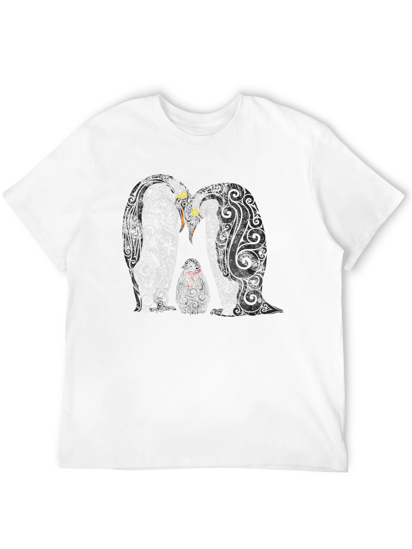 Penguin Family Graphic Tee - Black