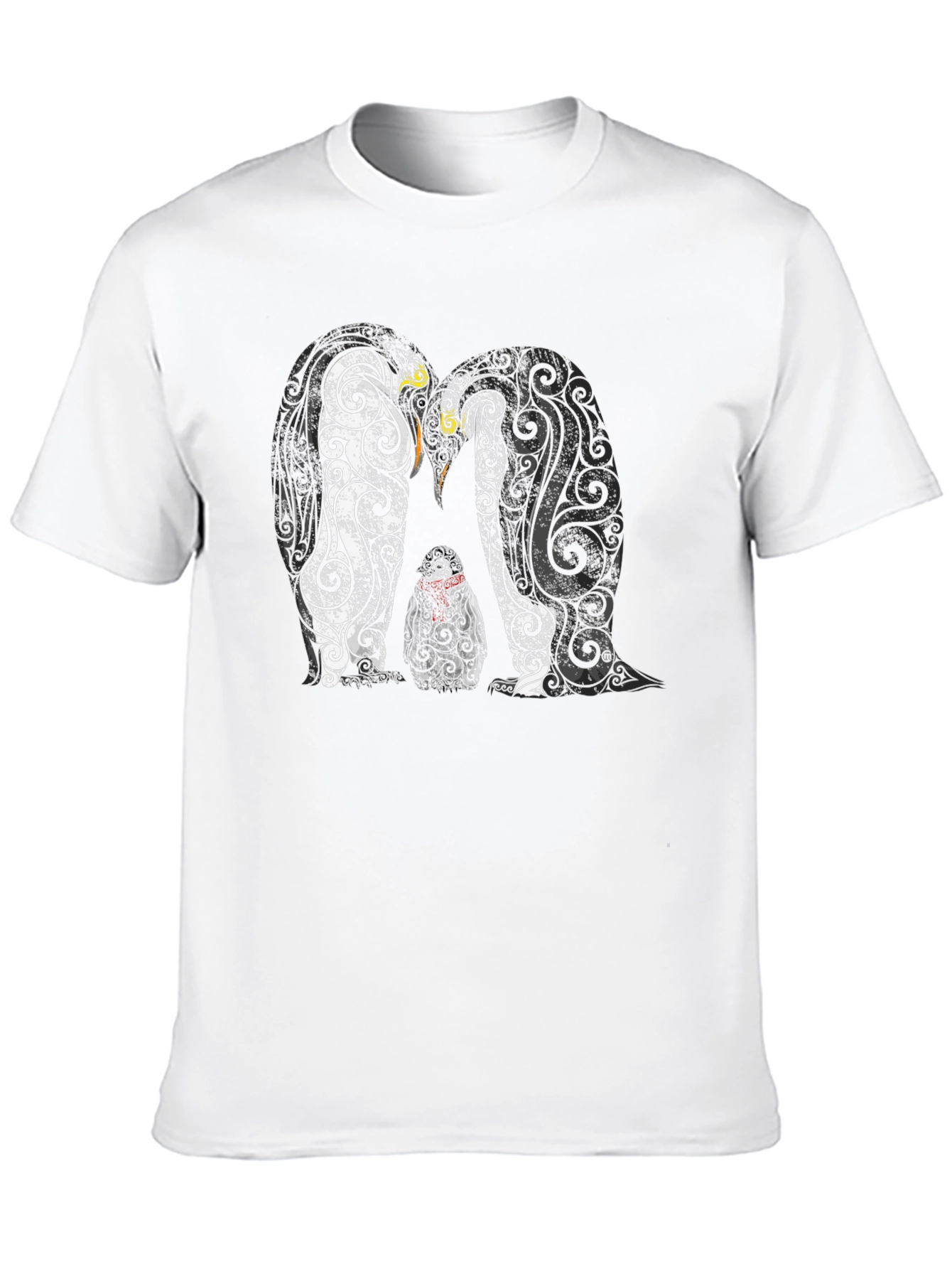 Penguin Family Graphic Tee - Black