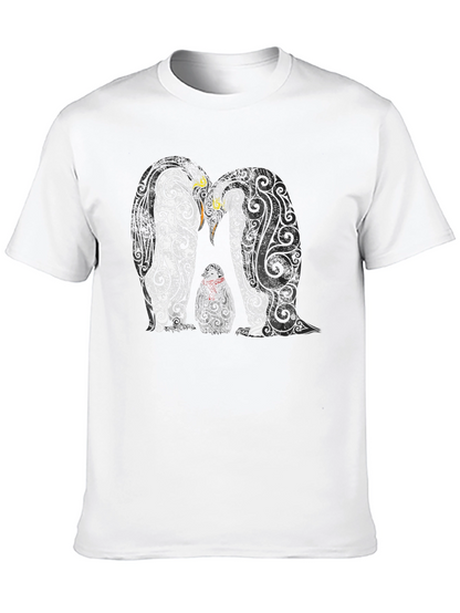 Penguin Family Graphic Tee - Black
