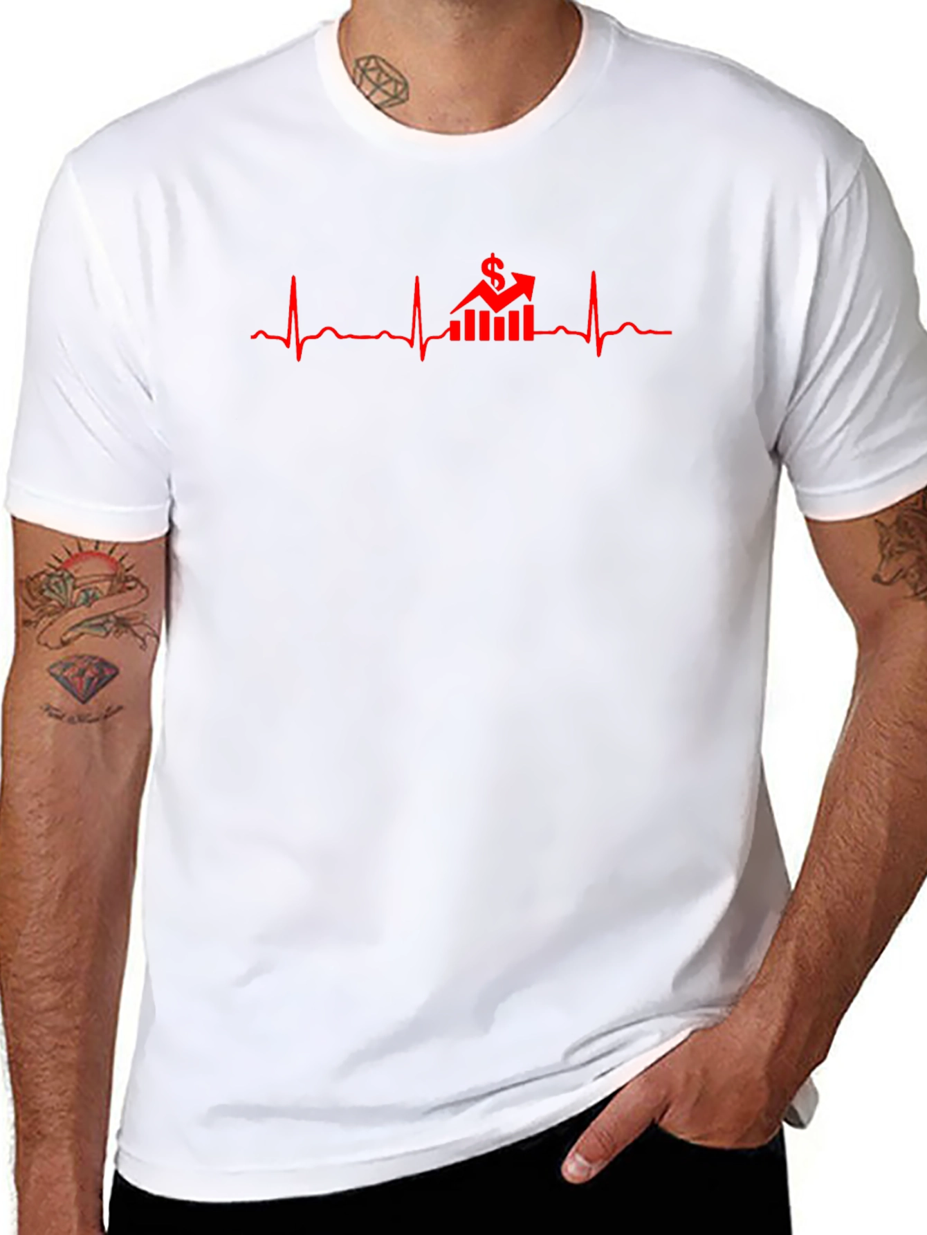 Money Heartbeat T-Shirt - Black