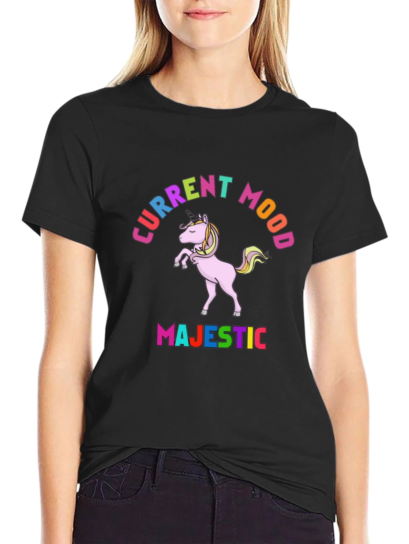 Majestic Unicorn Current Mood T-Shirt