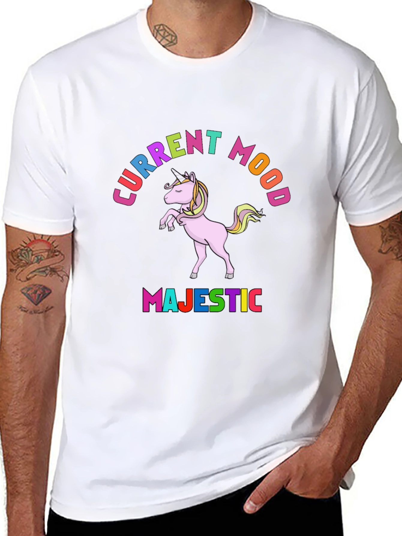 Majestic Unicorn Current Mood T-Shirt