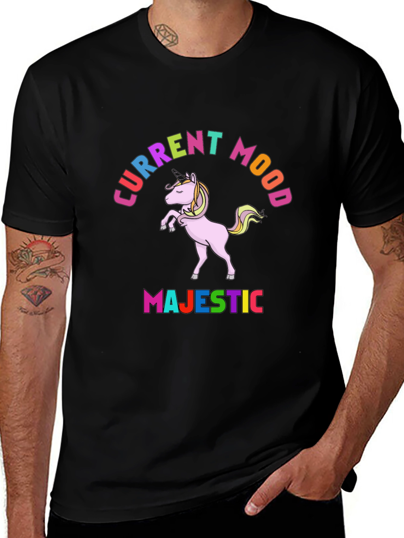 Majestic Unicorn Current Mood T-Shirt
