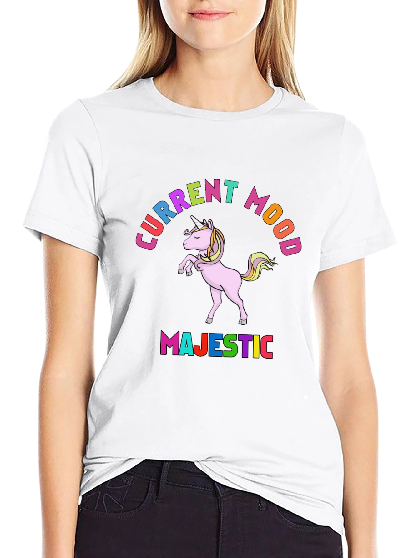 Majestic Unicorn Current Mood T-Shirt
