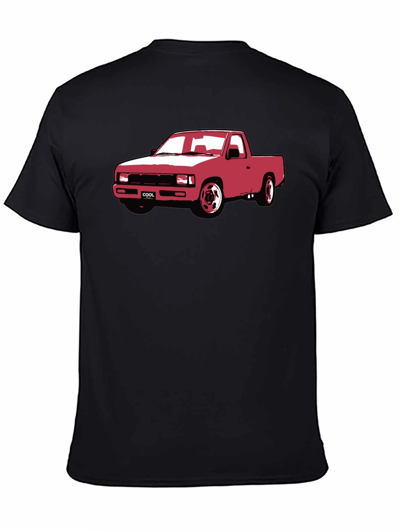 Cool Car Graphic T-Shirt - Black Crew Neck Tee
