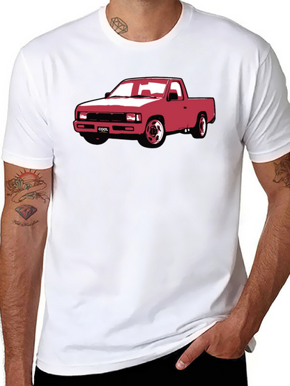 Cool Car Graphic T-Shirt - Black Crew Neck Tee