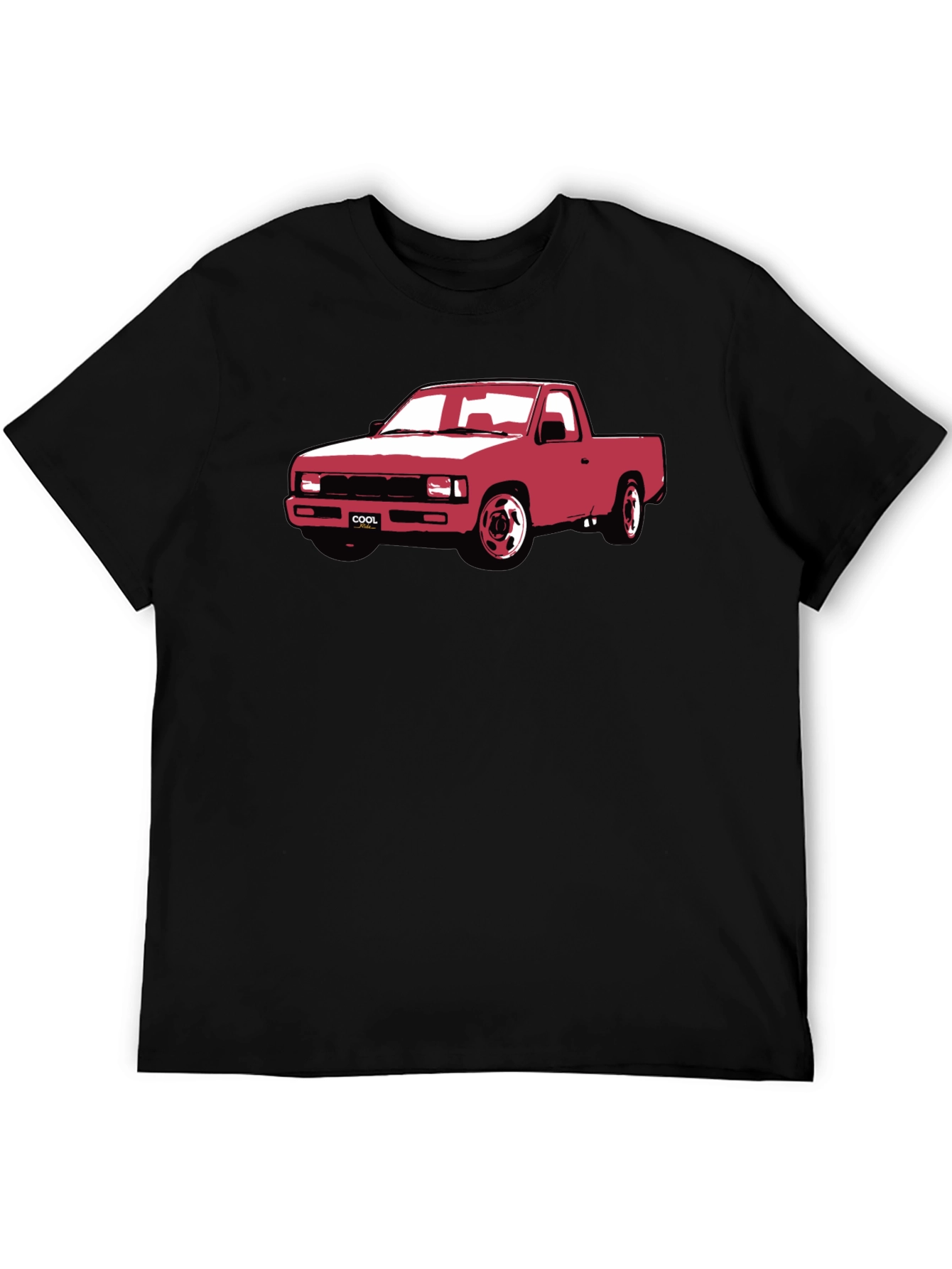 Cool Car Graphic T-Shirt - Black Crew Neck Tee