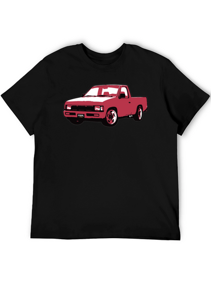 Cool Car Graphic T-Shirt - Black Crew Neck Tee