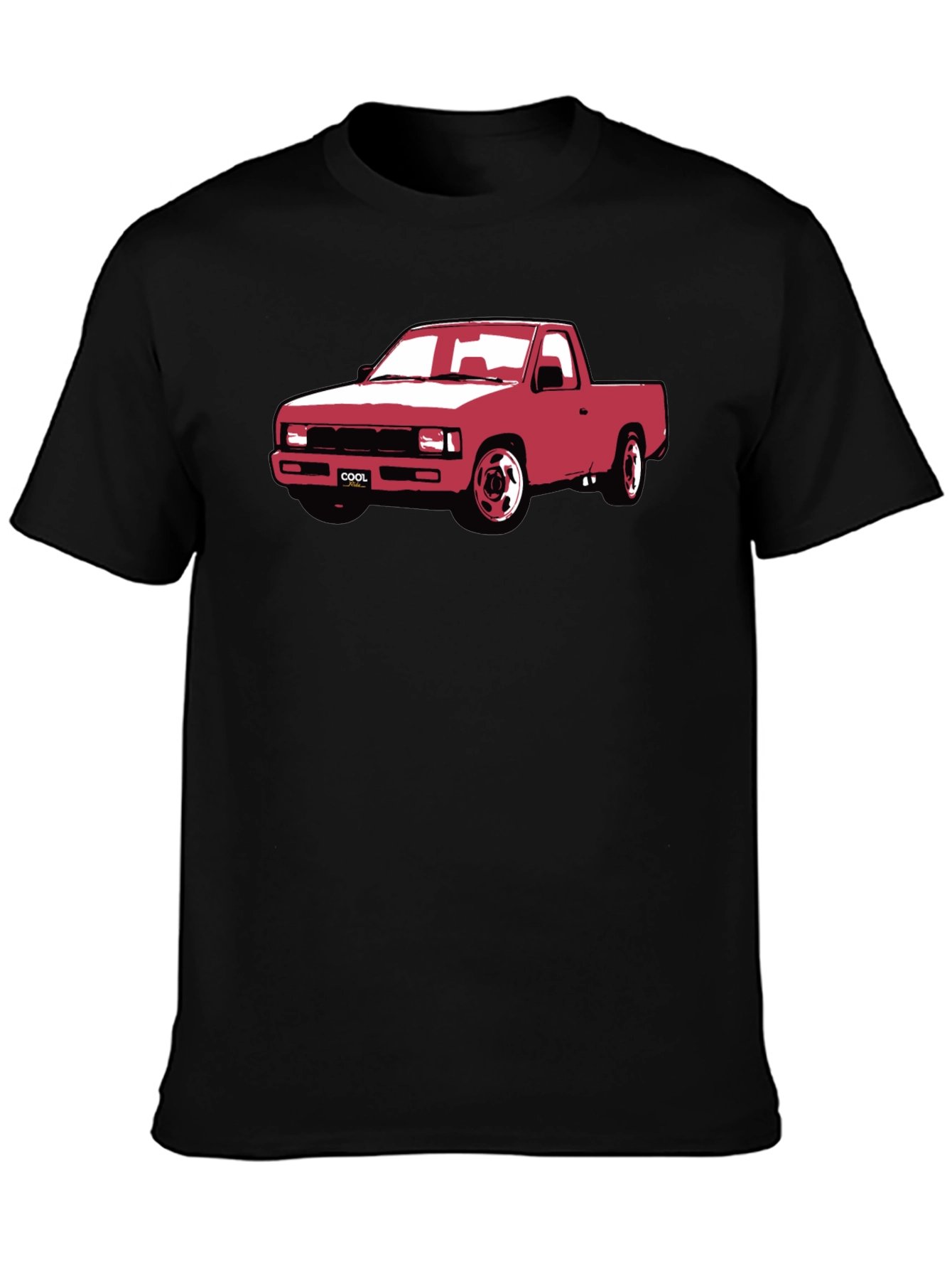 Cool Car Graphic T-Shirt - Black Crew Neck Tee