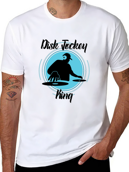 Disk Jockey King Black T-Shirt