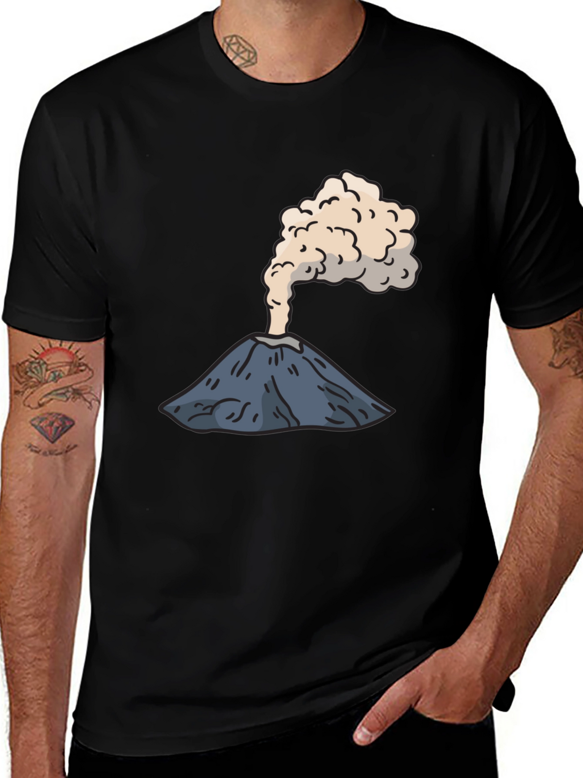 Volcano Graphic Tee - Erupting Style Soft Cotton
