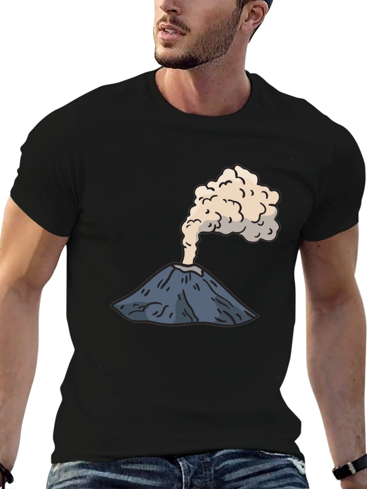 Volcano Graphic Tee - Erupting Style Soft Cotton