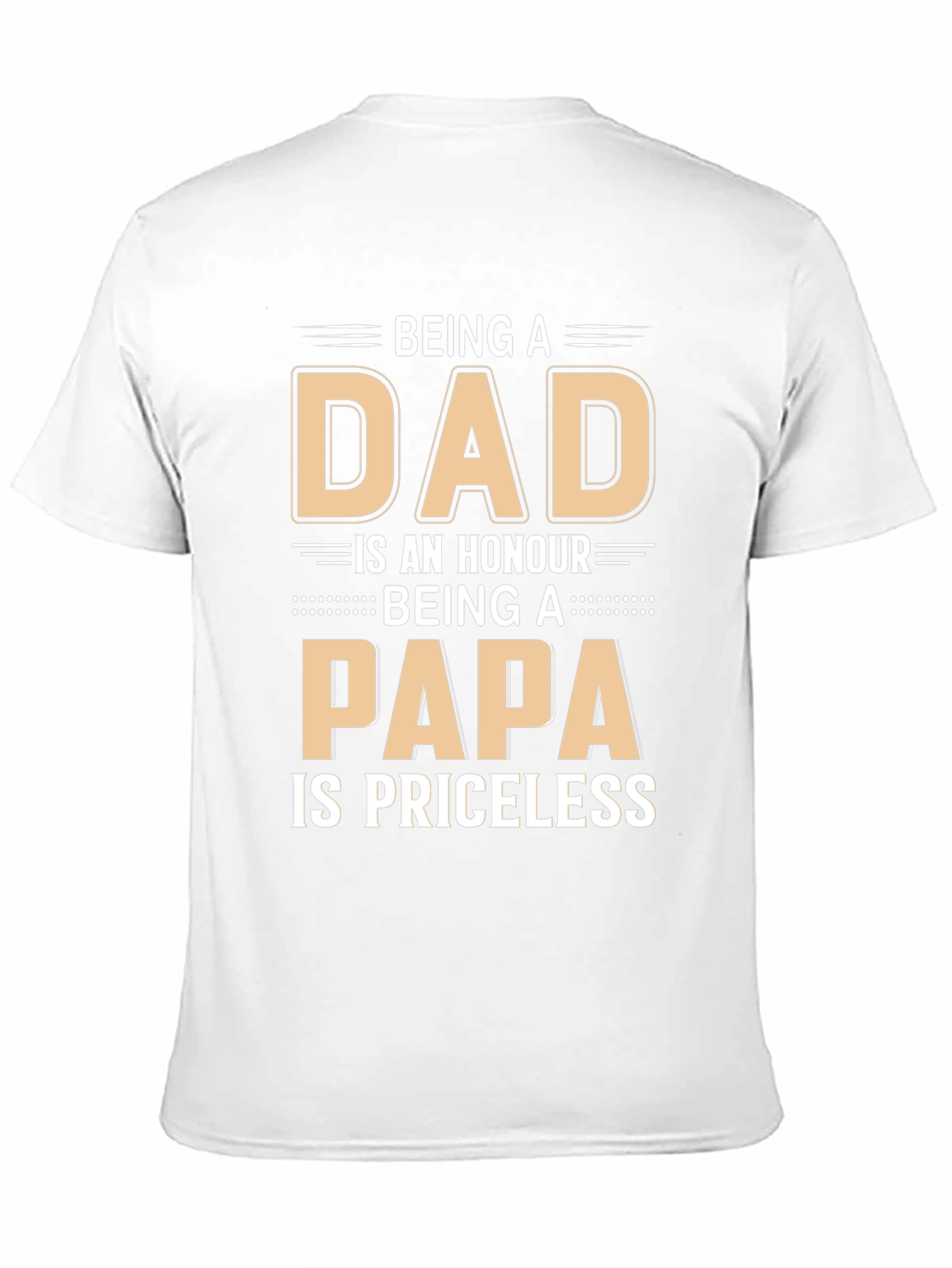 Dad Papa Honour Priceless Black T-Shirt