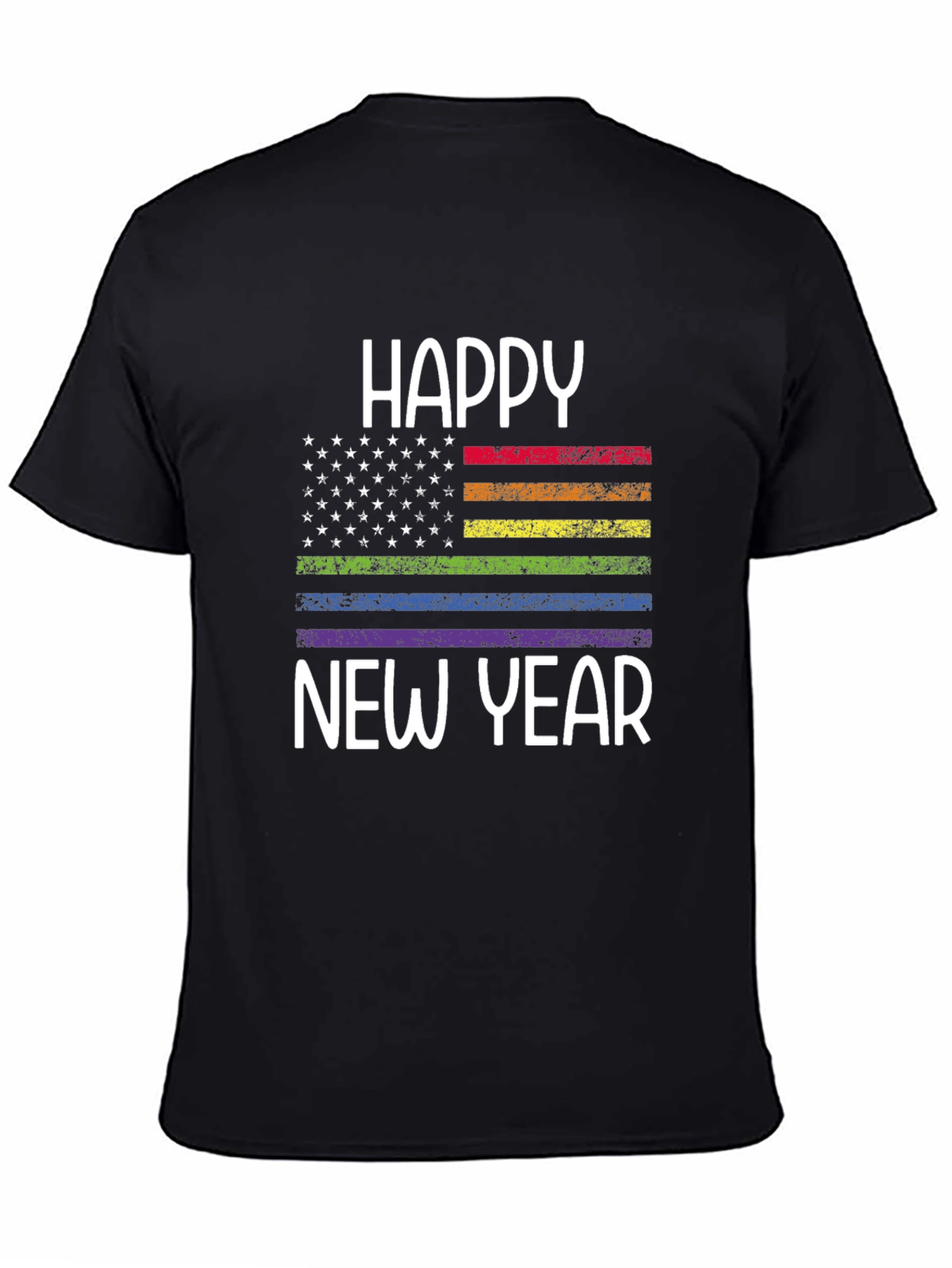 Happy New Year Pride Flag Graphic Tee