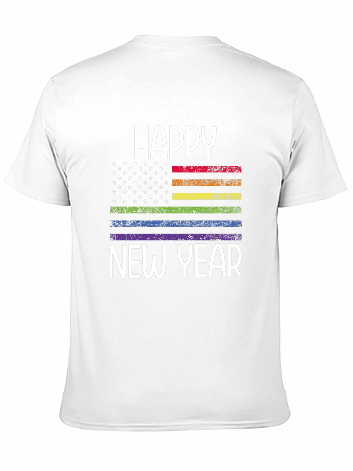 Happy New Year Pride Flag Graphic Tee