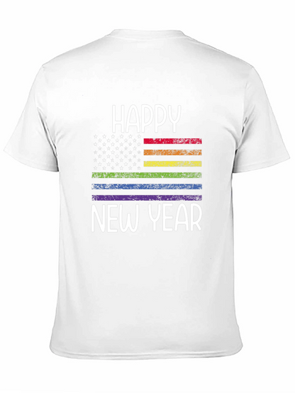 Happy New Year Pride Flag Graphic Tee