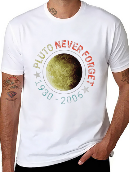 Pluto Never Forget T-Shirt - Retro Space Design