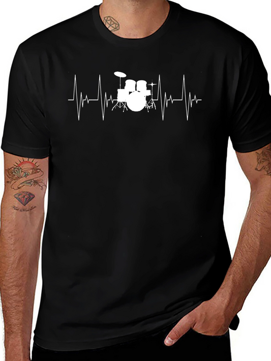 Drumbeat T-Shirt - Musicians Heartbeat Tee