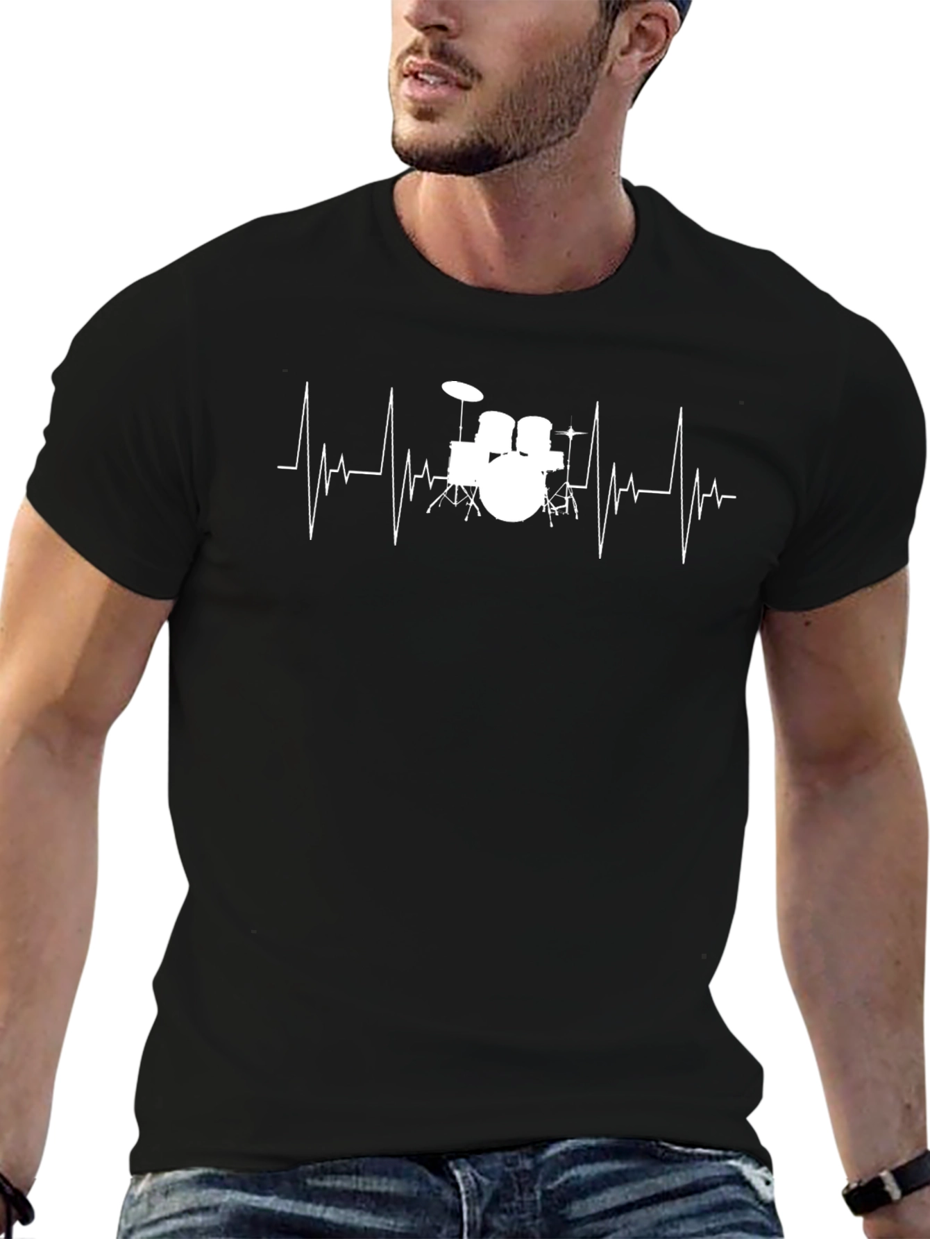 Drumbeat T-Shirt - Musicians Heartbeat Tee